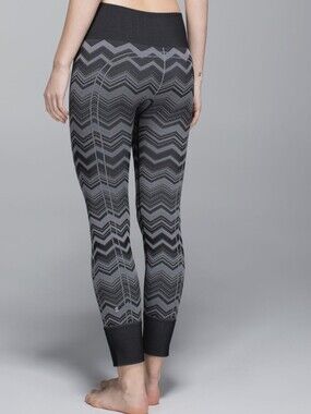 Lululemon Ebb To Street Pant Heathered Slate Black Gray Size 2 Like New!